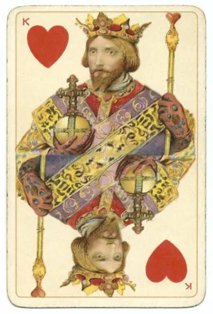 Photo of King of Hearts Dondorf Shakespeare antique playing card