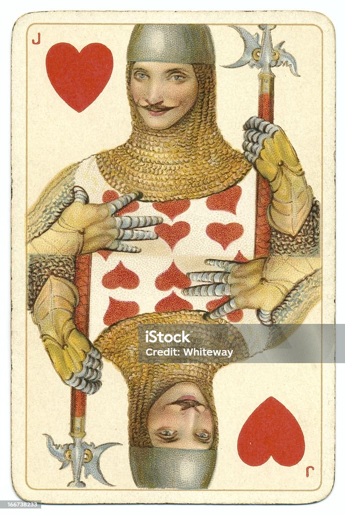 Jack de corazones original de Shakespeare vintage tarjeta Dondorf jugando - Foto de stock de Anticuado libre de derechos