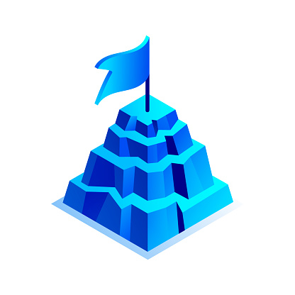 Vector Illustration of Challenge Isometric Icon and Three Dimensional Design.