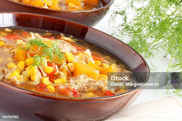 Foto de Frango E Milho E Sopa De Abóbora e mais fotos de stock de Chowder - Chowder, Frango, Abóbora