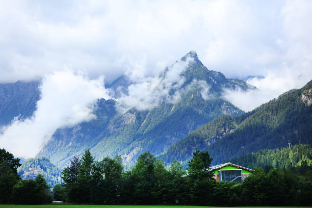 Small houses in high mountains Alps Austria