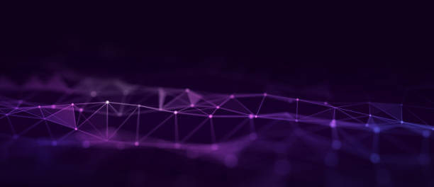 istock Dynamic blue wave of particles and lines. Abstract futuristic background. Big data visualization. 3D rendering. 1667445913