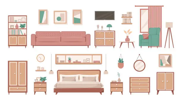 Vector illustration of Furniture for home