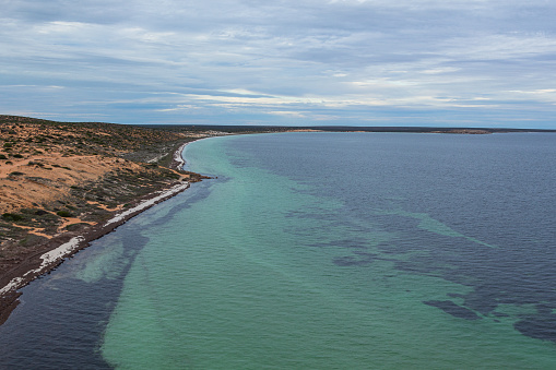Eagle Bluff in Australia offers panoramic ocean views and wildlife spotting, including sharks and seabirds. It's part of the Shark Bay World Heritage Area and attracts visitors for its stunning vistas and diverse marine life.