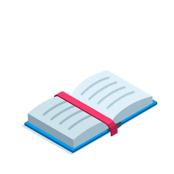 Vector illustration of open book