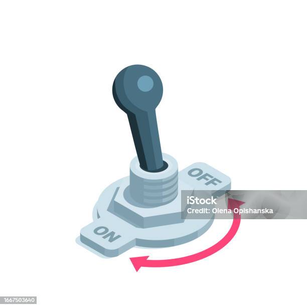 Toggle Switch Stock Illustration - Download Image Now - Control, Cut ...