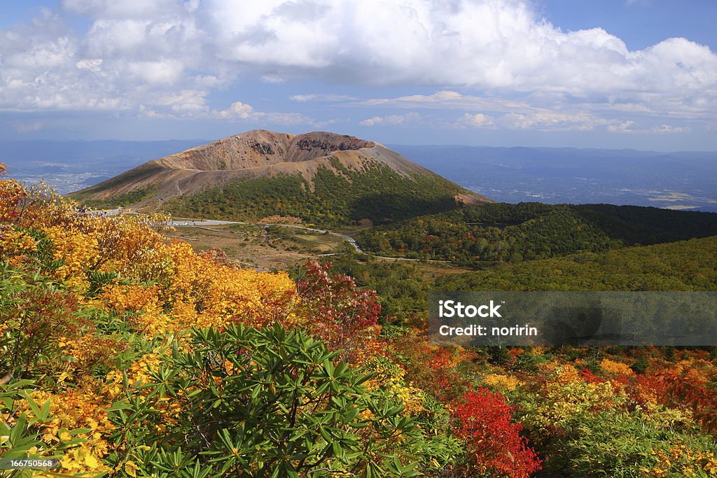 Mt. Azumakofuji di colorato autunno - Foto stock royalty-free di Acero giapponese