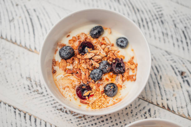 istock Yogurt bowl with granola and blueberry 1667587266