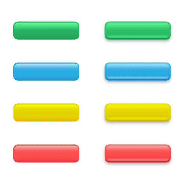 Vector illustration of Button Set Vector Design on White Background.