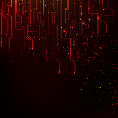Abstract red lights background. Vector illustration, contains transparencies, gradients and effects.