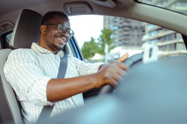 istock Happy African American male driver 1667636311