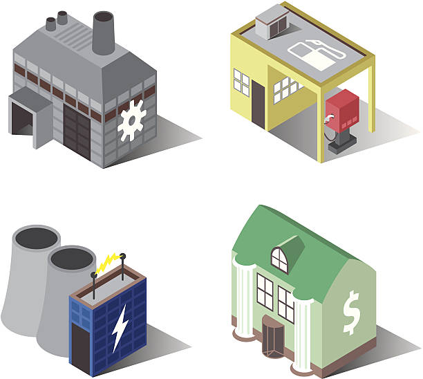 Town Buildings | Power vector art illustration