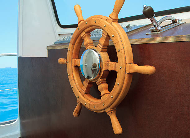 istock old ship helm in the wheelhouse 166764759
