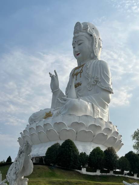 istock Large white statue of Guan Yin 1667661521