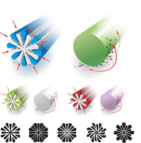 Different Microfiber pattern icons Vector illustration of the structure of microfiber microfiber stock illustrations