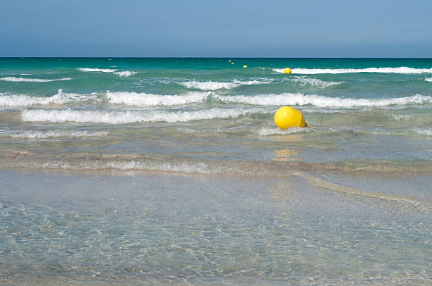 istock Yellow buoy in the sea 166767010