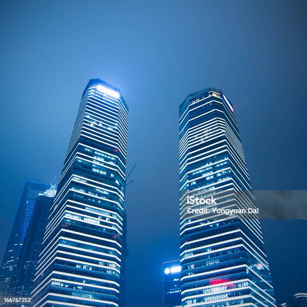 Modern Skyscrapers From Low Angle View In Shanghai Stock Photo - Download Image Now - Abstract, Architecture, Asia