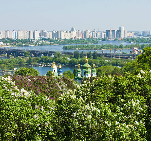istock Kiev, Vydubictkiy Mihaylovskiy monastery 166767632