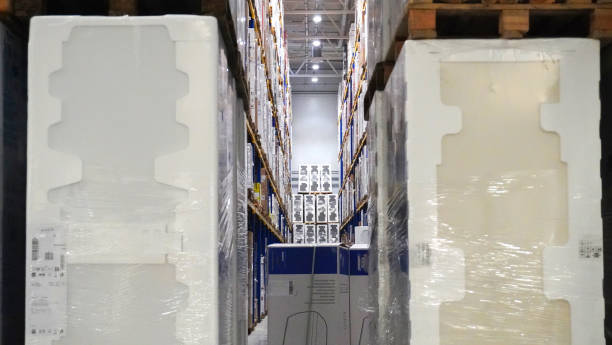 istock Storage of household appliances (White Goods) in a distributor warehouse 1667685997