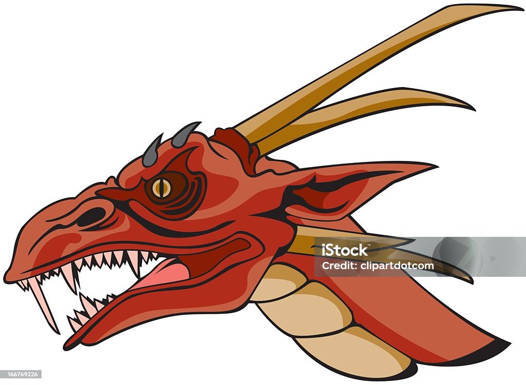 Dragon - clipart vectoriel de Cornu libre de droits