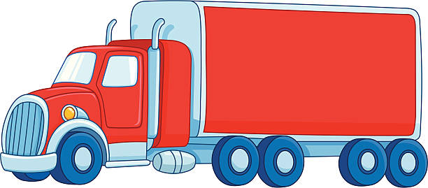 Cartoon Truck Stock Illustration - Download Image Now - Cartoon, Semi-Truck,  Truck - iStock