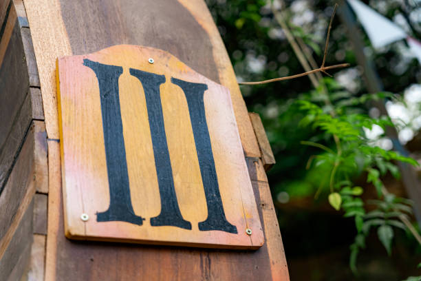 istock Roman numerals are written on the board, with space to write the content. Selective focus 1667721774