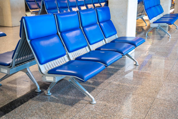 istock Waiting room in airport - defocused background 1667726067