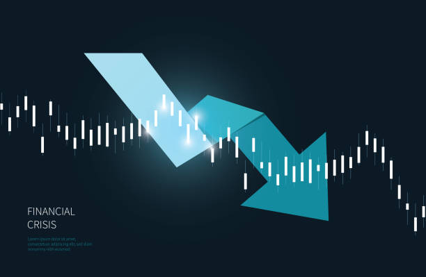 istock Stock market crash graph stock illustration 1667726573