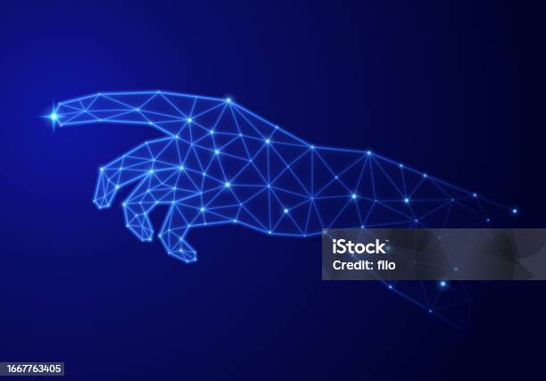 Artificial Intelligence Ai Technology Matrix Hand Stock Illustration ...