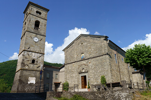 San Pietro church at Piazza al Serchio, Garfagnana, Lucca province, Tuscany, Italy