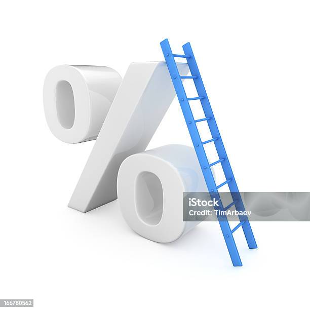 Foto de Taxa De Juros De Crescimento e mais fotos de stock de Alto - Descrição Geral - Alto - Descrição Geral, Azul, Branco