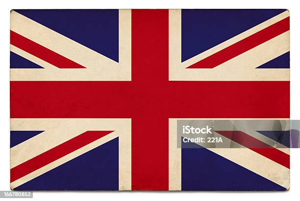 Foto de Bandeira De Grunge Do Reino Unido Em Branco e mais fotos de stock de Bandeira - Bandeira, Bandeira nacional, Fundo Branco
