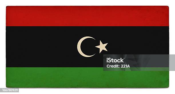 Grunge Flagge Des Libysche Republik Auf Weiß Stockfoto und mehr Bilder von Grün - Grün, Rot, Schwarz - Farbe