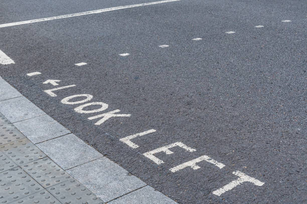 istock Look left warning at a pedestrian area in London 1667817588