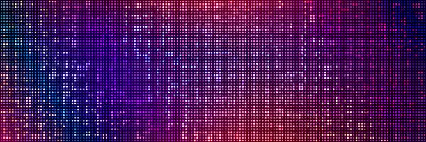 Vector illustration of Led screen light background texture with pixel