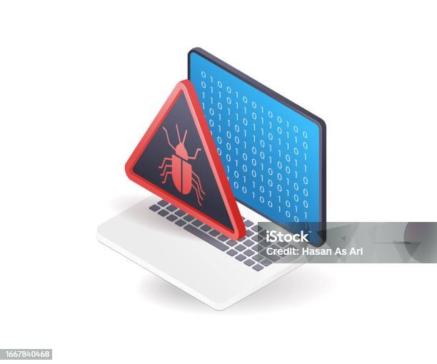 Computer System Security Hacker Malware Virus Stock Illustration ...