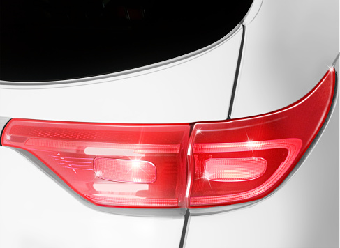 modern taillight with light of a car
