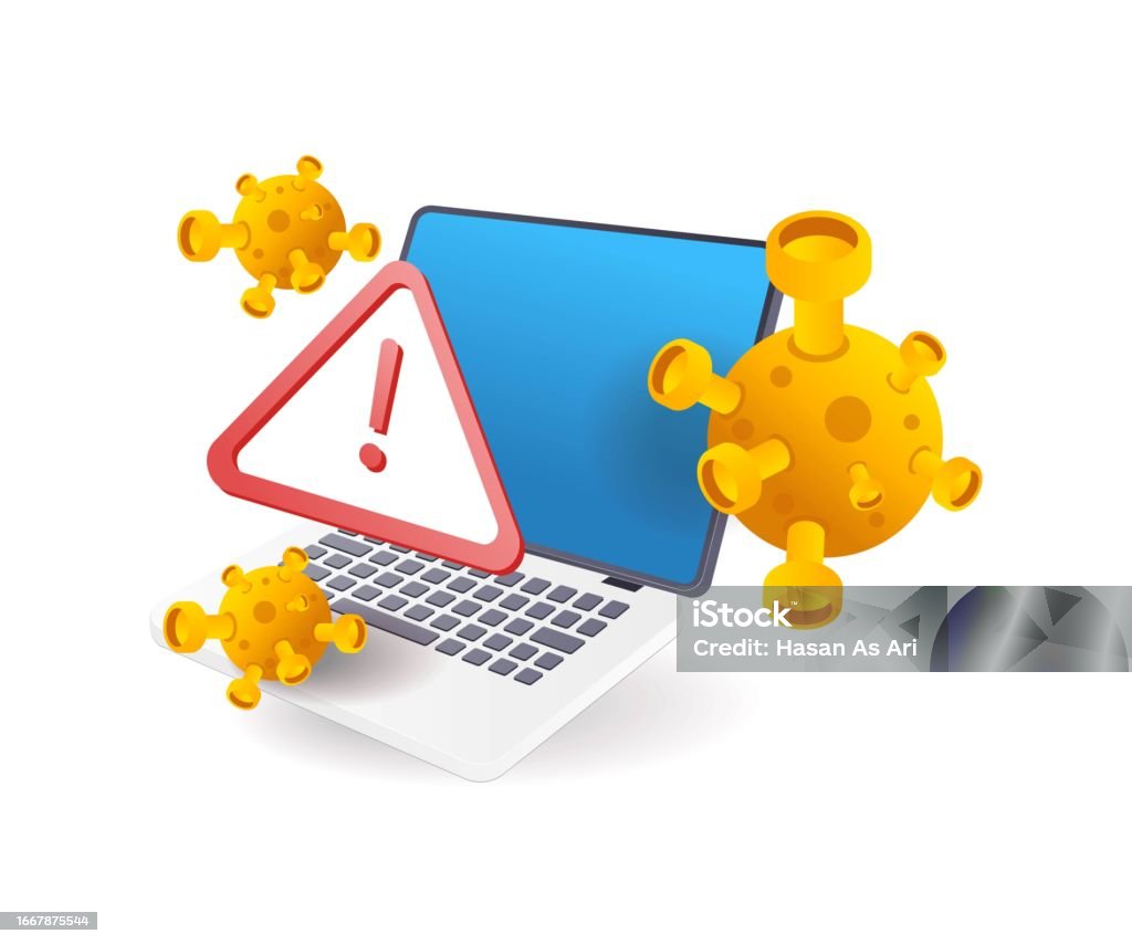 Computer Malware Vector Malware Viruses Attack Computer Data Stock Illustration - Download ...