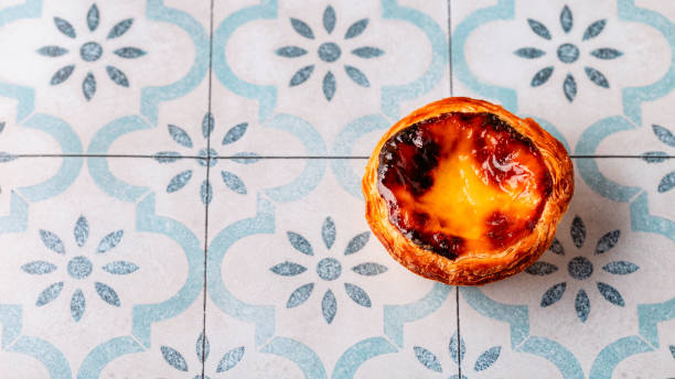istock Egg tart, traditional Portuguese dessert, pastel de nata. 1667883143