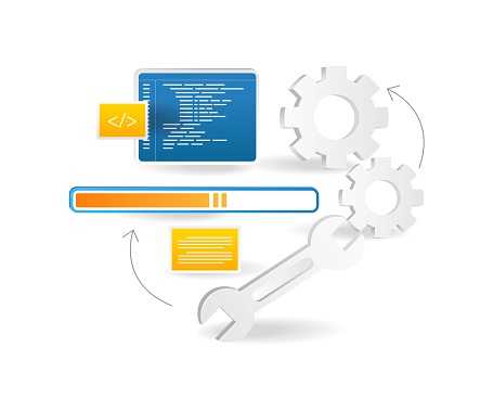 Program Loading Maintenance Process Stock Illustration - Download Image ...