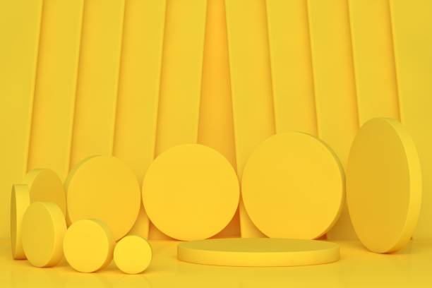 istock Abstract geometric shape, Cylinder and Torus, Design For Cosmetic Or Product Display Podium 3d Render 1667928507