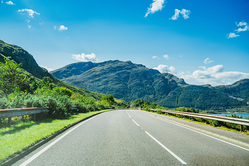 Road in Scotland Highlands