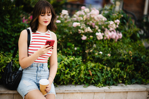 teenager girl using smart phone