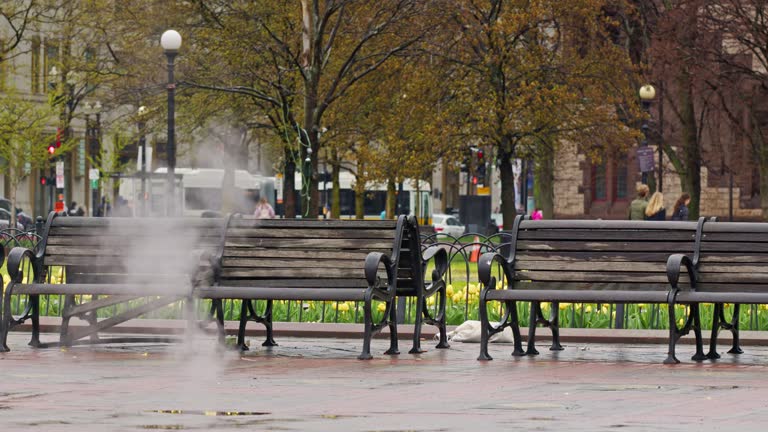 Slow Motion Shot of Copley Square in Boston