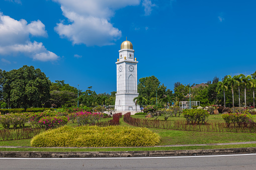 Clock tower in University Malaysia Sabah, UMS, in kota kinabalu, sabah, east malaysia