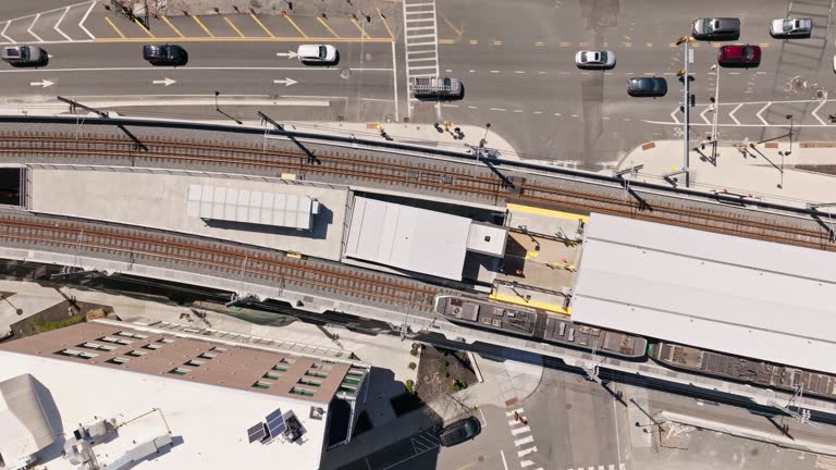 Top Down Drone Shot of Lechmere Station in Cambridge, MA