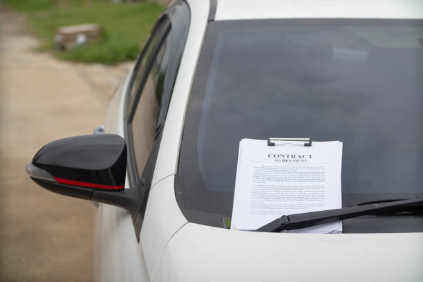 istock Insurance agents meet with customers when accidents occur to inspect damage and document insurance claims expeditiously. concept of car insurance agents to urgently inspect damage for customers. 1668070663