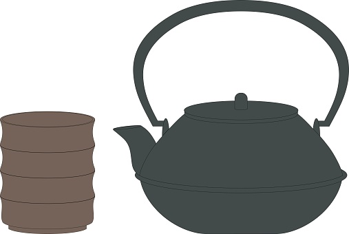 This is a vector illustration of Japanese tea.