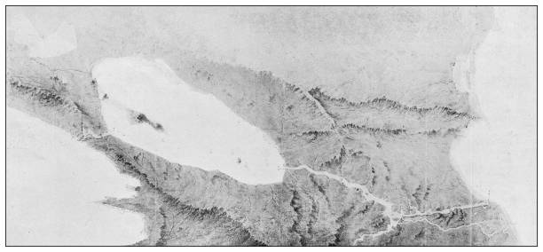 istock Antique image from British magazine: Nicaragua ship canal project, Panoramic View 1668167757