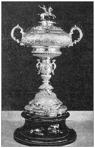 Antique image from British magazine: County Polo Challenge Cup